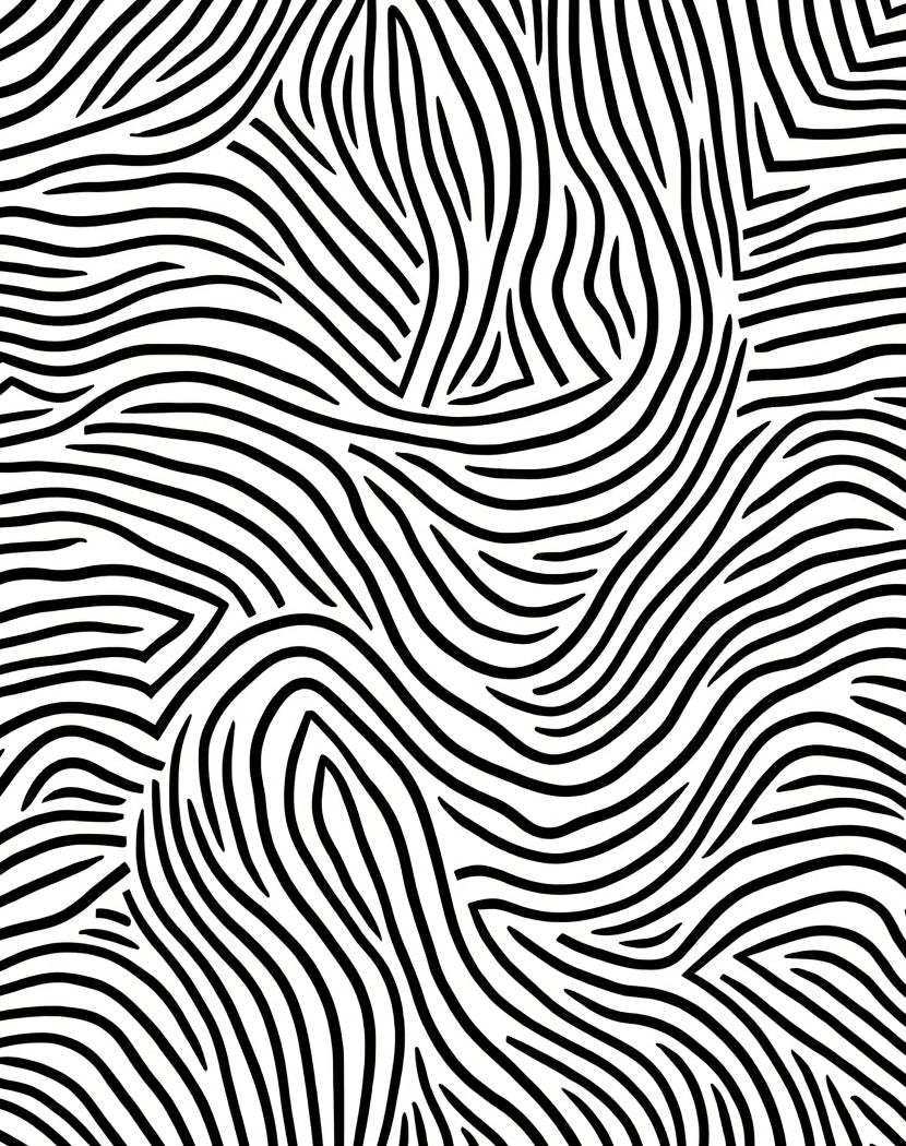 Abstract Black And White Zebra Pattern Rug