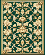 Ornate Floral Vine Pattern Rug