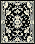 Ornate Floral Scrollwork Pattern Rug