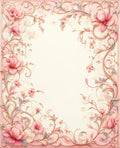 Soft Pink Floral Vine Jacquard Rug
