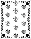 Classic Fleur-de-lis Border Pattern Rug