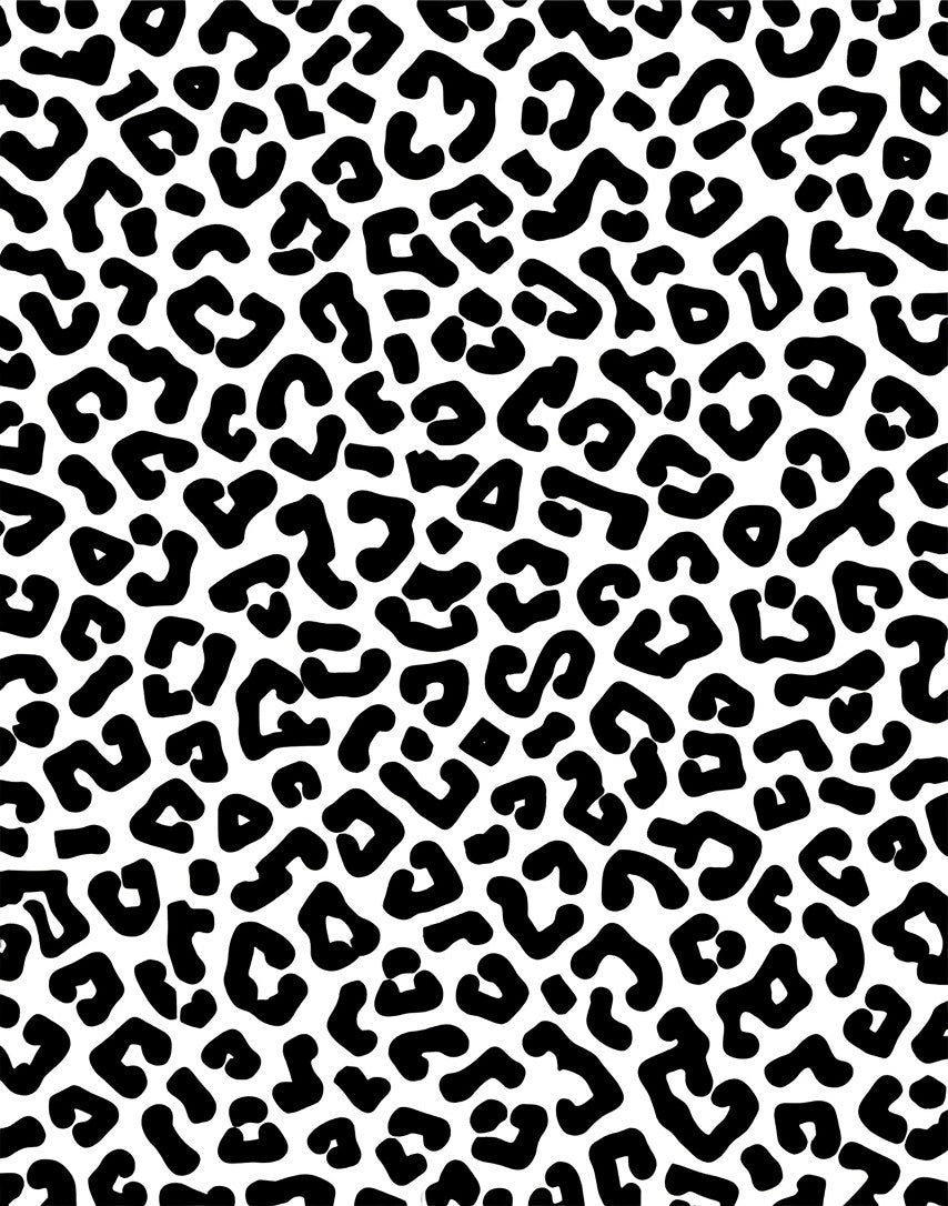Bold Black Cheetah Spot Pattern Rug