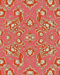 Crimson Coral Floral Medallion Rug