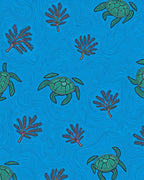 Underwater Sea Turtle And Coral Pattern Rug