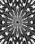 Sleek Black White Arrow Motif Rug