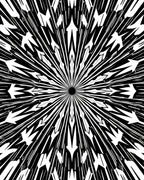 Sleek Black White Arrow Motif Rug