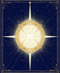 Golden Starburst Celestial Design Rug