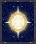 Golden Starburst Celestial Design Rug