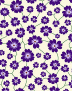 Ornate Purple Floral Pattern Rug