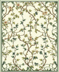 Botanical Vines Delicate Blossoms Rug