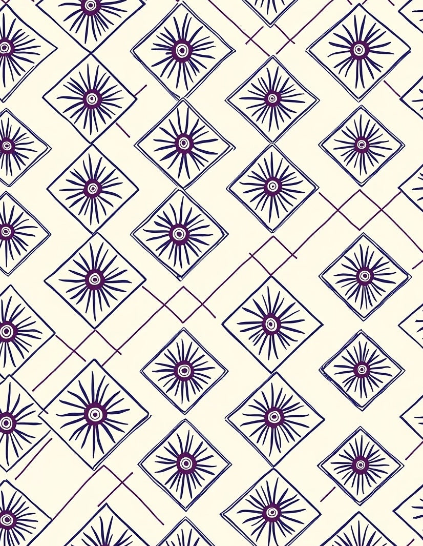Diamond Starburst Pattern Rug