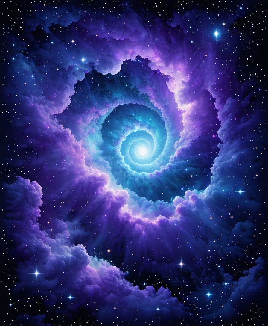 Cosmic Swirl Galaxy Nebula Rug