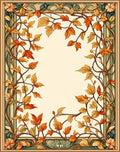 Autumn Vines Leaf Pattern Rug