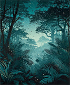 Mystical Jungle Canopy Design Rug
