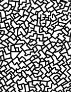 Abstract Black White Maze Pattern Rug
