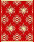 Sunburst Medallion Red Yellow Rug