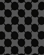Monochrome Abstract Circle Pattern Surface Rug