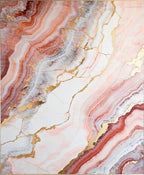 Ethereal Agate Pink and Gold Rug