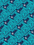 Abstract Teal Swirling Lines Design Rug