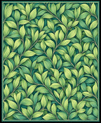 Verdant Leaf Patterned Rug