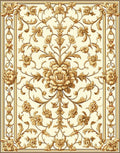 Ornate Floral Patterned Vintage Rug