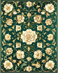 Ornate Floral Garden Pattern Rug