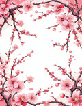 Blossom Branch Pink Floral Pattern Rug