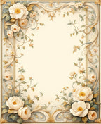 Vintage Floral Swirl Patterned Rug