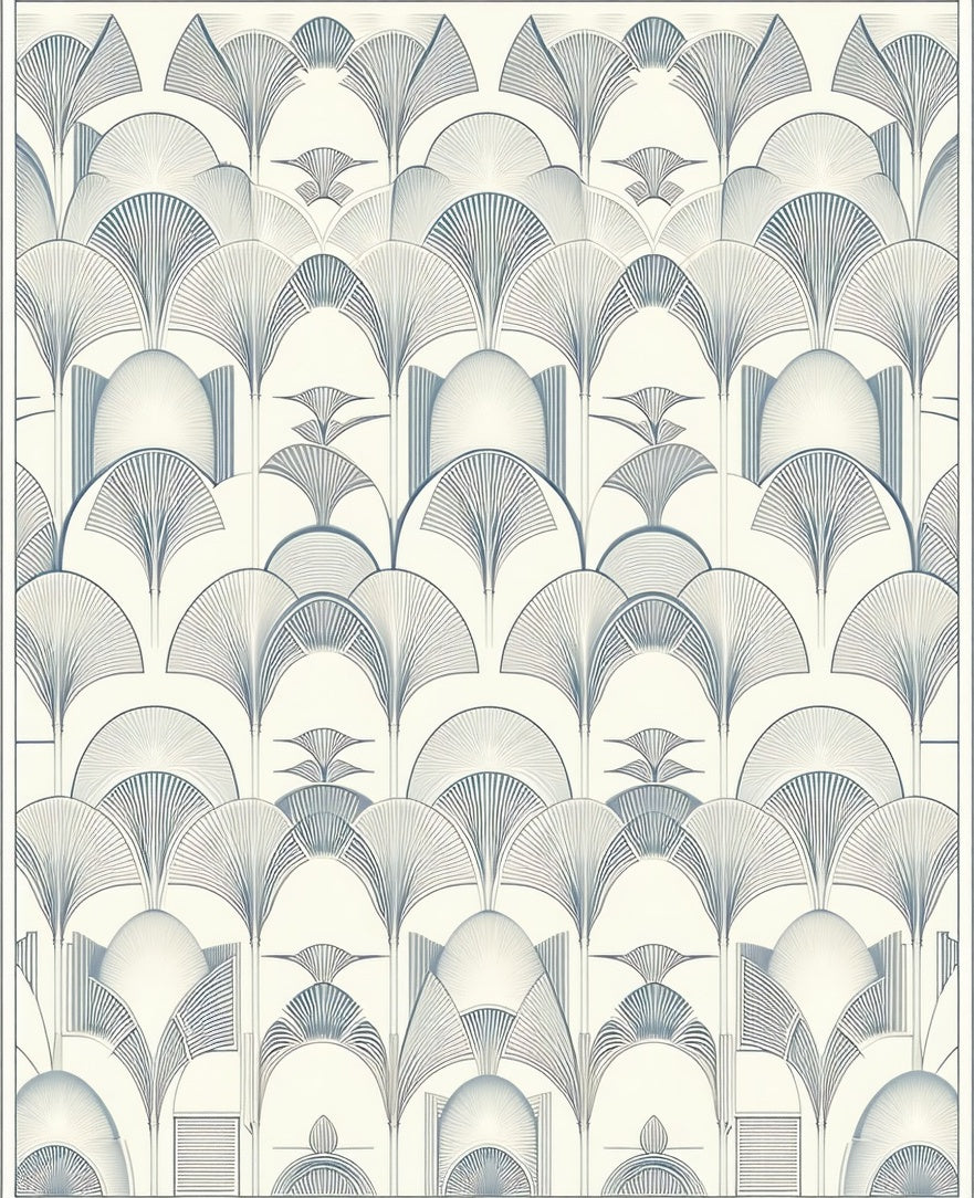 Art Deco Fan Pattern Rug