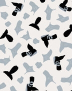 Abstract Silhouette Pattern Rug