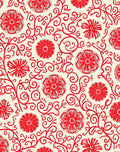 Red Floral Vine Pattern Rug