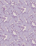 Whimsical Feather Floral Pattern Design Rug
