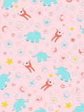 Playful Elephants Stars Pattern Rug