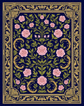 Ornate Rose Garden Floral Design Rug
