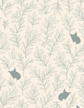 Whimsical Botanical Silhouette Pattern Rug