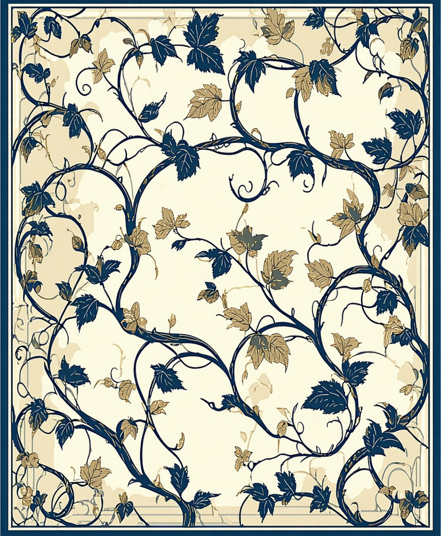 Vineyard Floral Nature Inspired Rug