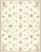 Elegant Floral Baroque Inspired Rug