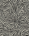 Bold Black White Striped Abstract Rug