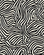 Bold Black White Striped Abstract Rug