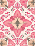Pink Floral Inspired Symmetry Design Rug