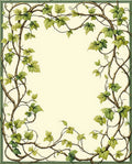 Green Vine Botanical Pattern Rug