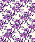 Abstract Purple Floral Whimsical Design Rug