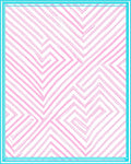Pink Geometric Lines Design Rug