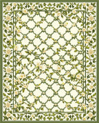Vine Lattice Floral Pattern Rug