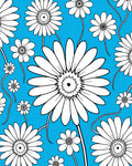 Daisies on Vivid Blue Background Rug