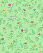 Floral Branch Pattern With Pink Yellow Blooms Rug