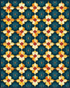 Floral Quatrefoil Dark Blue Pattern Rug