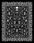 Gothic Skull Floral Ornament Rug