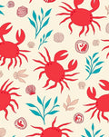 Red Crab Sea Life Pattern Rug