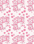 Abstract Pink Swirl Floral Pattern Rug